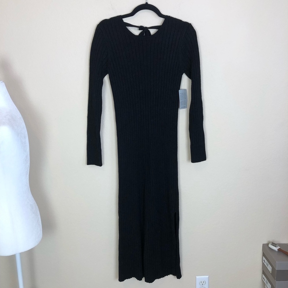 Wayf Ribbed Sweater Midi Dress - Picture 7 of 10